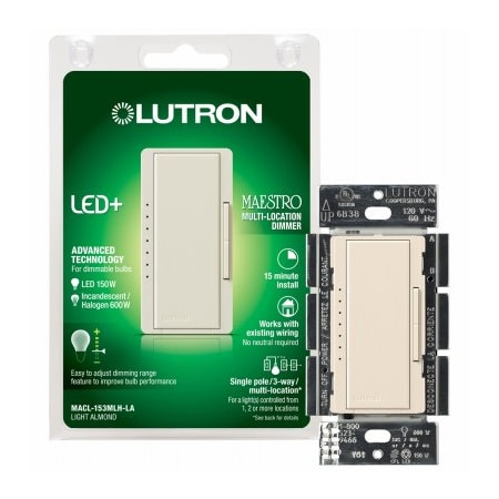 Lutron 150W ALM DGTL Dimmer MACL-153MLH-LA